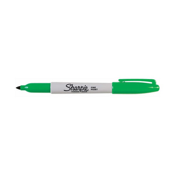 Sharpie Permanent Marker Fine Point Green Box of 12