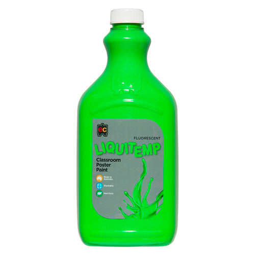 Educational Colours Fluorescent Liquitemp Classroom Poster Paint 2L Green