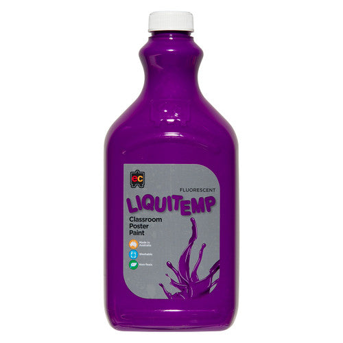 Educational Colours Fluorescent Liquitemp Classroom Poster Paint 2L Purple
