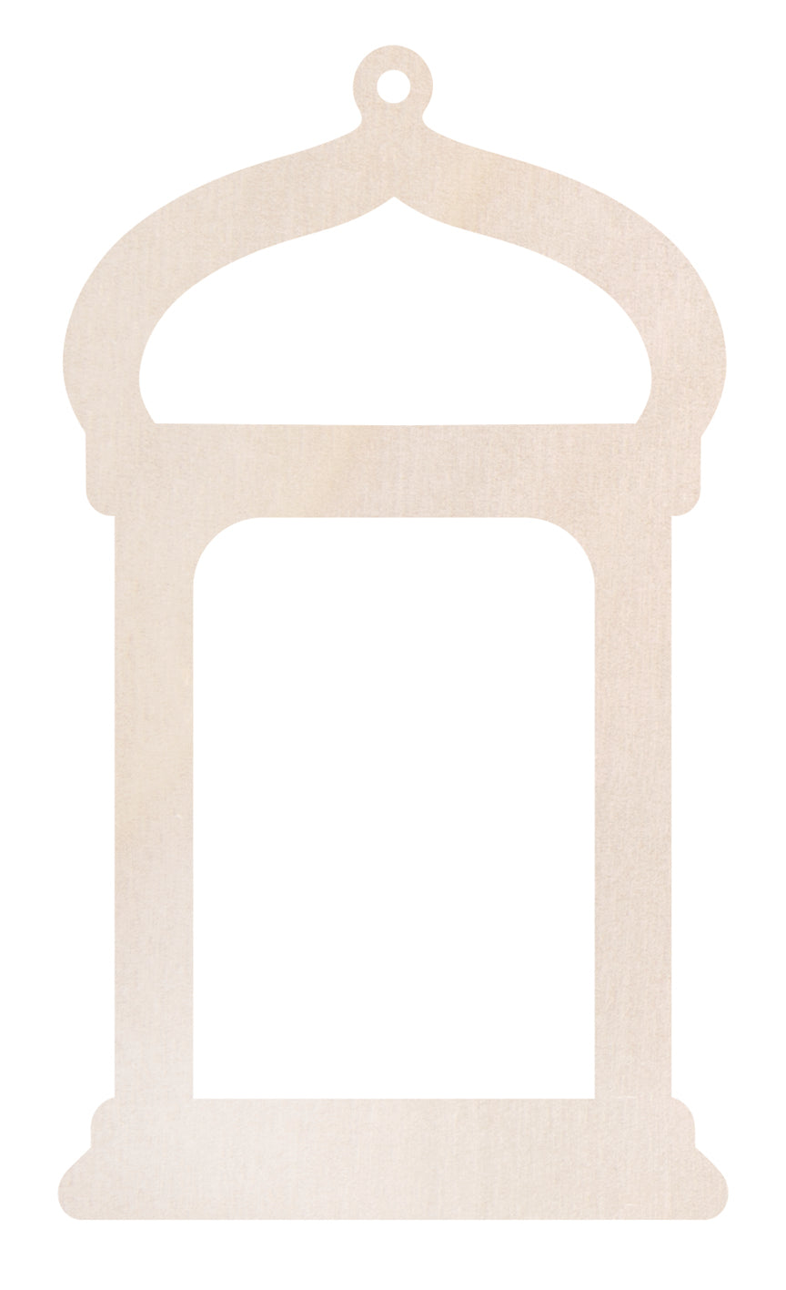 Zart Wooden Lantern Frames Pack of 24 3mm Plywood 3 Designs with Jute String-2