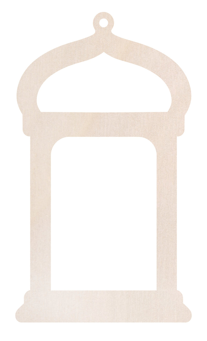 Zart Wooden Lantern Frames Pack of 24 3mm Plywood 3 Designs with Jute String-2