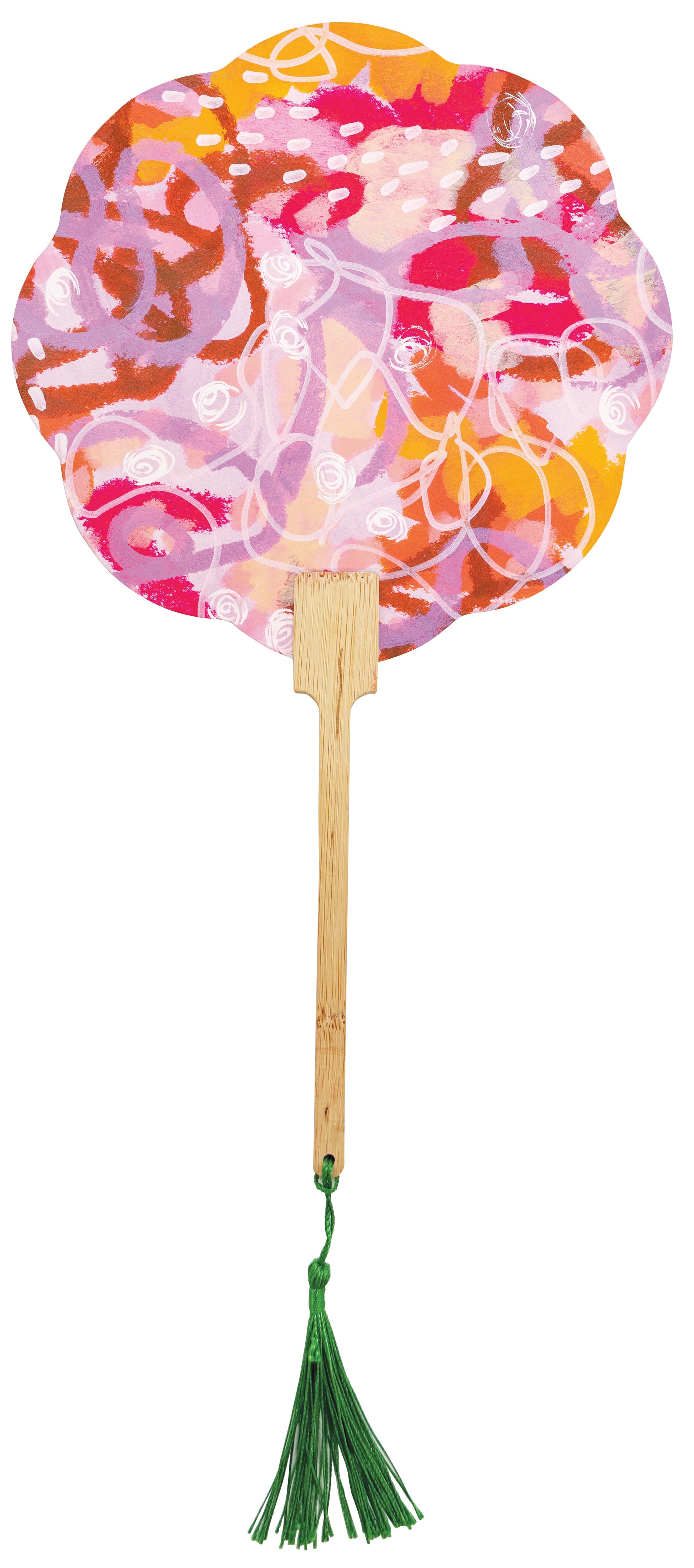 Zart Paddle Fans Pack of 10 19.5cm Blotting Card Paddle Bamboo Handle-1