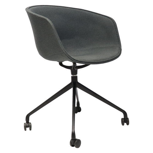 Rapidline Focal Tub Visitor Chair Charcoal Ash Fabric