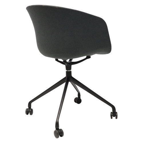 Rapidline Focal Tub Visitor Chair Charcoal Ash Fabric