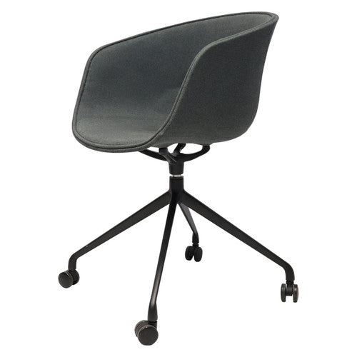 Rapidline Focal Tub Visitor Chair Charcoal Ash Fabric