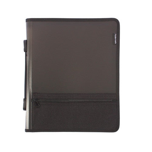 Foldermate Zipper Binder Folio PP A4 2-O Ring 25mm Smoke