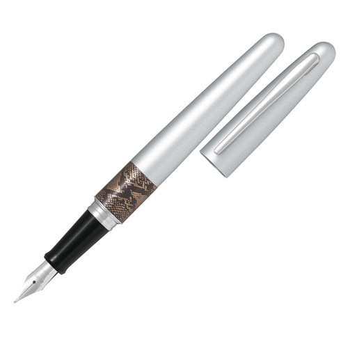 Pilot MR2 Fountain Pen Silver Python Barrel Fine Nib