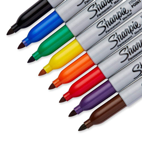 Sharpie Permanent Marker Fine Point Assorted Pack of 8