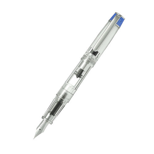Pilot Prera Transparent Fountain Pen Blue Barrel Fine Nib