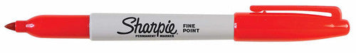 Sharpie Permanent Marker Fine Point Red Box of 12
