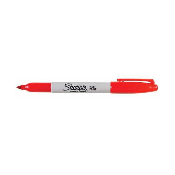 Sharpie Permanent Marker Fine Point Red Box of 12