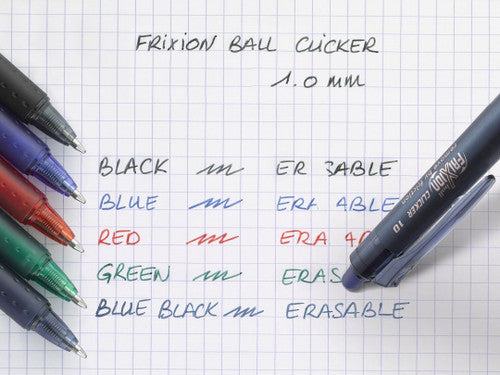 Pilot FriXion Clicker Erasable Retractable Gel Pen Medium Black Box of 12