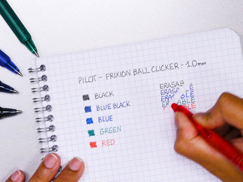 Pilot FriXion Clicker Erasable Retractable Gel Pen Medium Black Box of 12