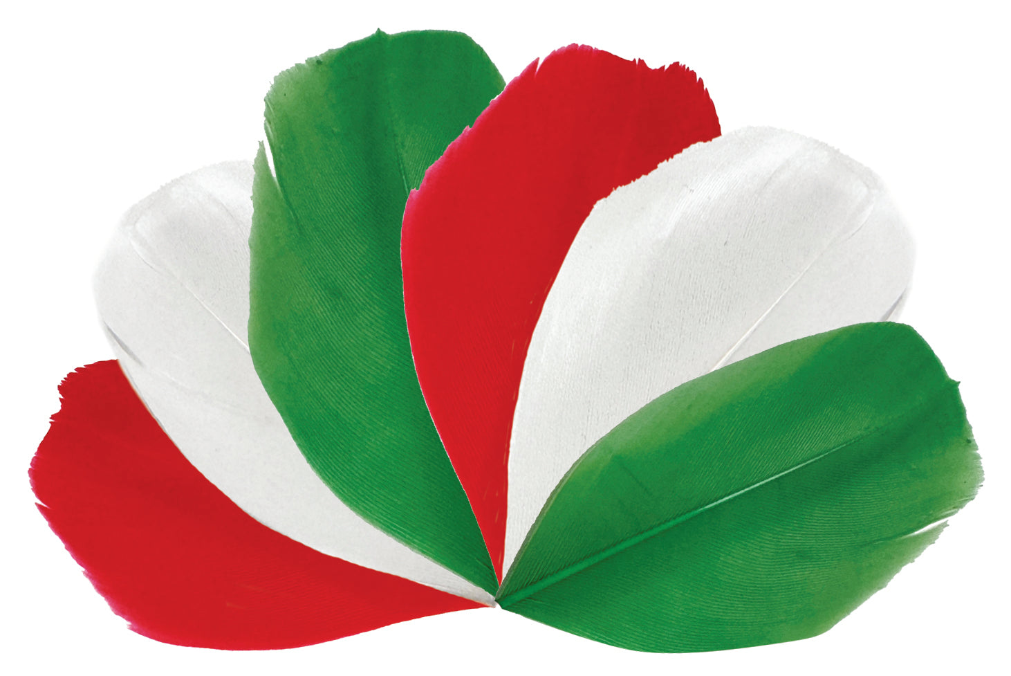 Trimmed Feathers Christmas Mix 30g Red White and Green Leaf Shaped-3