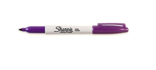 Sharpie Permanent Marker Fine Point Purple Pack of 12