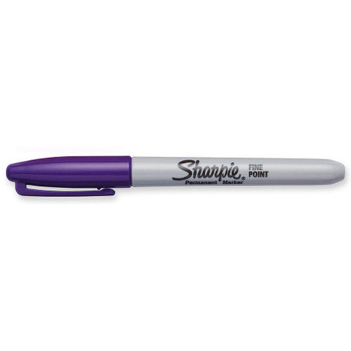 Sharpie Permanent Marker Fine Point Purple Pack of 12