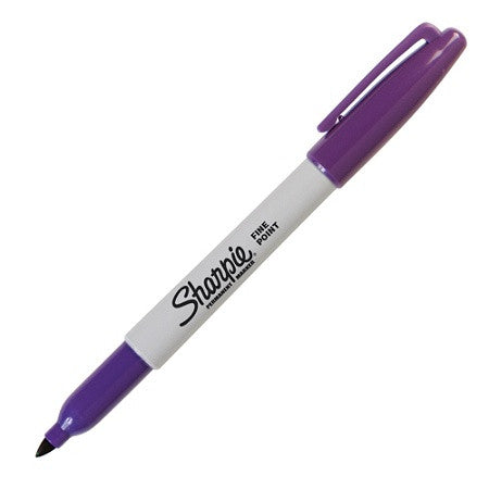 Sharpie Permanent Marker Fine Point Purple Pack of 12