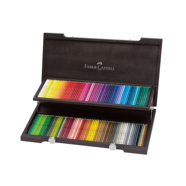 Faber Castell Albrecht Durer watercolour pencils set of 120 in open solid wooden case