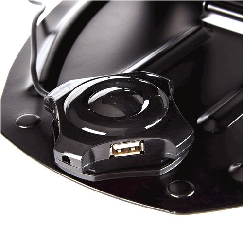 Close-up of the USB port set into the base of the Professional Series laptop workstation