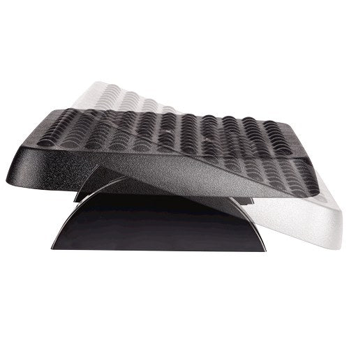 Footrest with a faded overlay showing the free floating platform tilting on its base