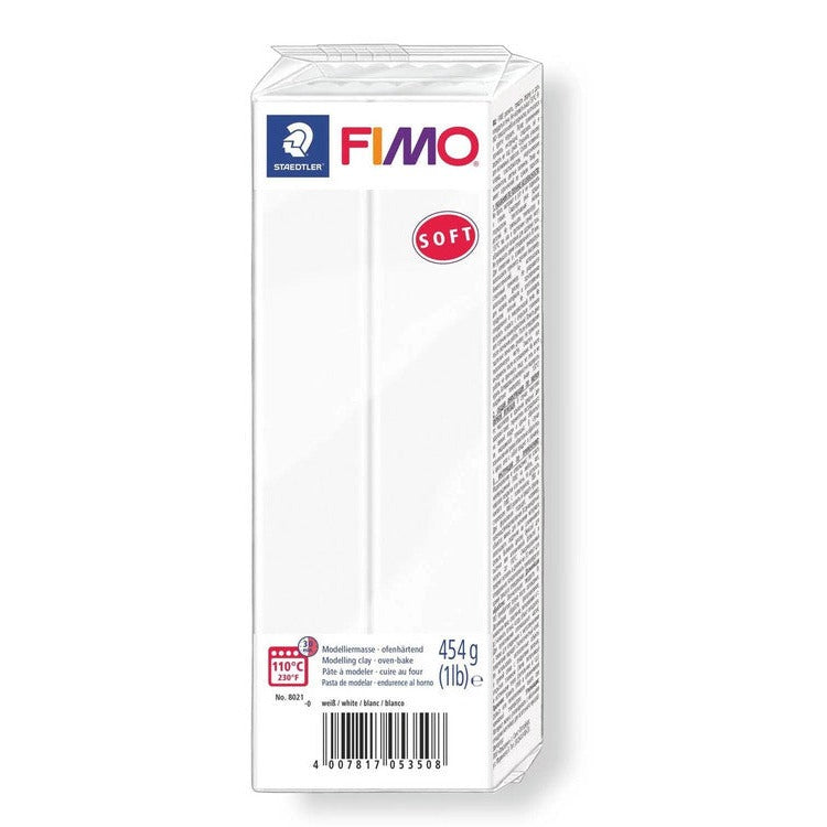 Staedtler FIMO Soft Large Block 454g White 8021-0 oven-bake polymer clay