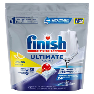 Finish Ultimate All in 1 Lemon Sparkle Dishwasher Tablets 36s x 6 - image 1