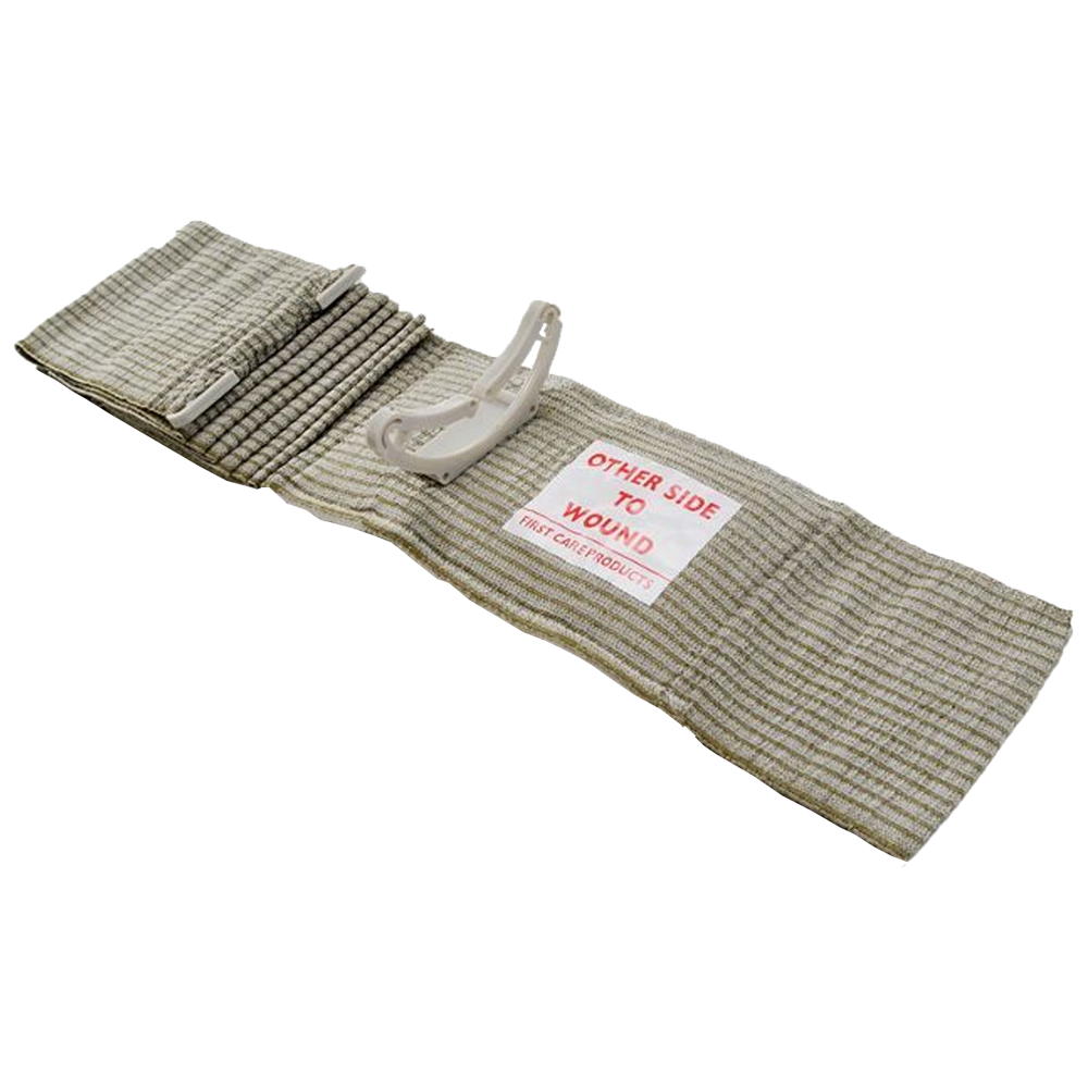 FirstCare Military Trauma Haemorrhage Control Bandage 10x17cm Green advanced haemostatic bandage