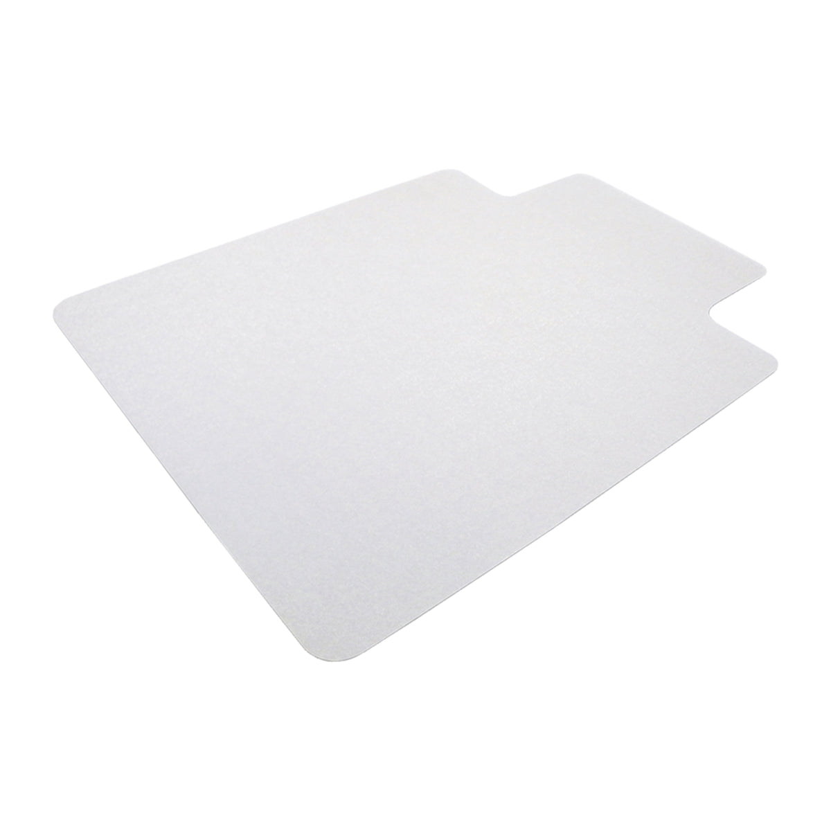 Floortex keyhole-shaped PVC chair mat for hard floors, 90x121cm, shown flat against a light background