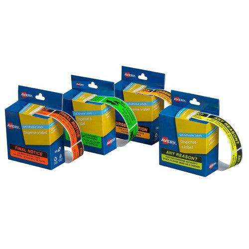 Avery Pre-Printed Dispenser Labels Friendly Reminder 64 x 19mm 125 Pack