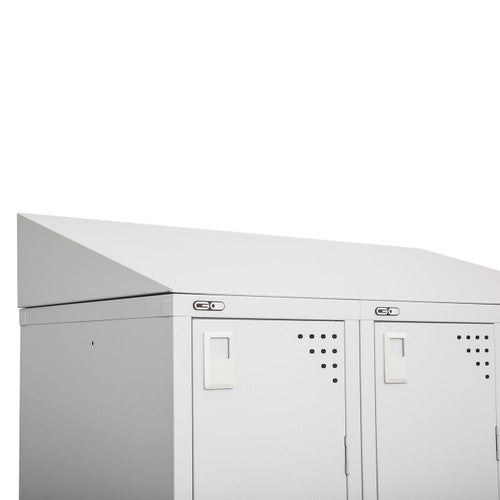 Rapidline Go 30 Degree Sloping Top for Single Locker 305mm Silver Grey