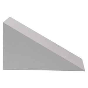 Rapidline Go 30 degree sloping top for a single 305mm locker in silver grey, side view showing the wedge profile