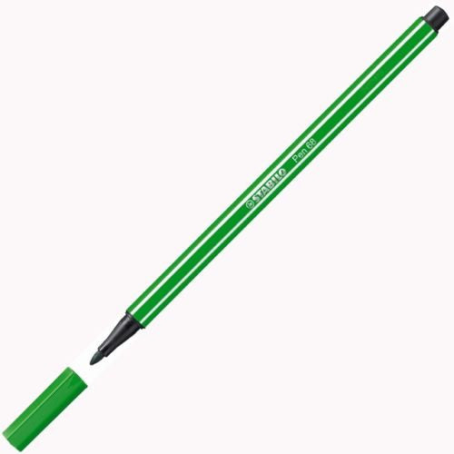 Stabilo Pen 68 Premium Colouring Fibre Tip Pen 1.0mm Green Box of 10