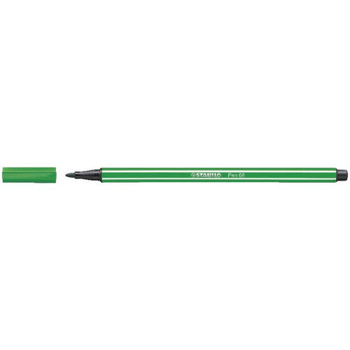 Stabilo Pen 68 Premium Colouring Fibre Tip Pen 1.0mm Green Box of 10
