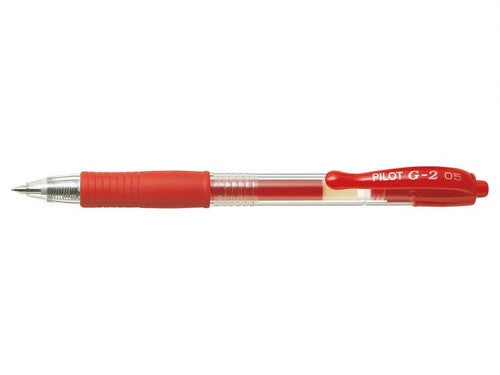 Pilot G-2 Retractable Gel Pen 0.5mm Red Box of 12