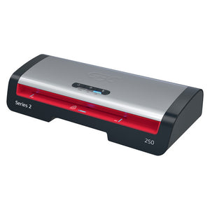 GBC 250 A4 laminator with a silver top, black ends and a red feed strip, Series 2 and 250 printed on the front