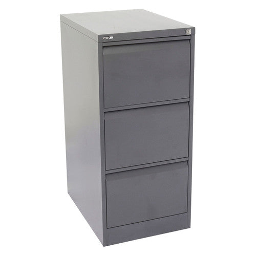 Rapidline Go Vertical Filing Cabinet 3 Drawer 460 x 620 x 1016mm Graphite Ripple