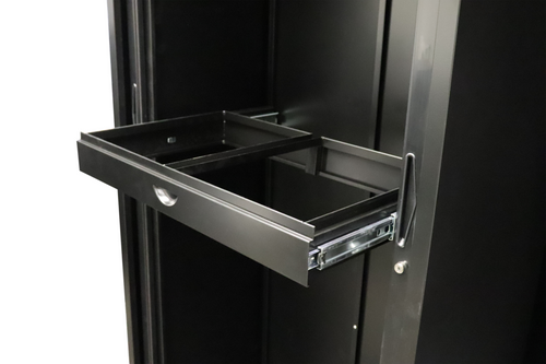 Rapidline Roll Out File Frame Only Black for Go Tambour Door Cupboard 900mm W
