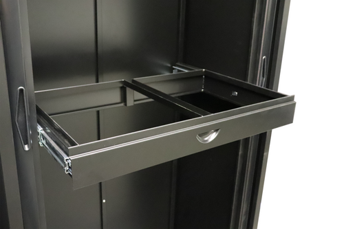 Rapidline Roll Out File Frame Only Black for Go Tambour Door Cupboard 1200mm W