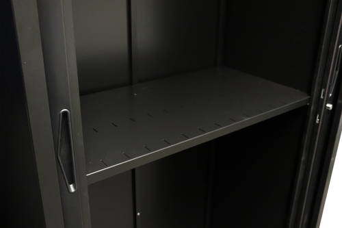 Rapidline Slotted Shelf Only Black for Go Tambour Door Cupboard 1200mm W