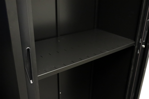 Rapidline Slotted Shelf Only Black for Go Tambour Door Cupboard 1200mm W
