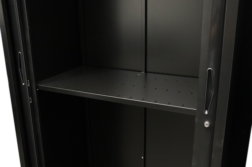 Rapidline Slotted Shelf Only Black for Go Tambour Door Cupboard 1200mm W