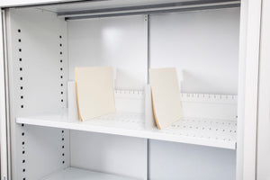 Rapidline Slotted Shelf Only White for Go Tambour Door Cupboard 1200mm W
