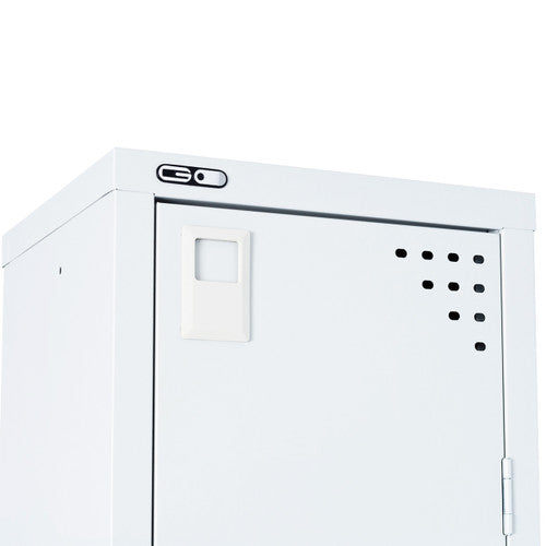Rapidline Go 2 Door Steel Locker 305 x 455 x 1830mm White