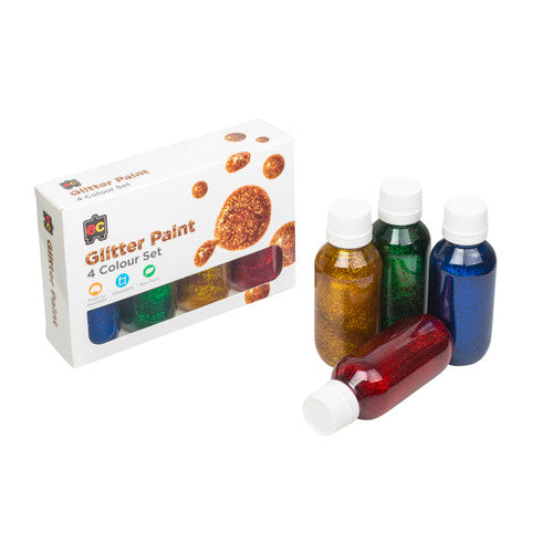 Educational Colours Glitter Paint 100ml Set of 4