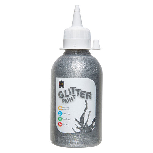 Educational Colours Glitter Paint 250ml Silver