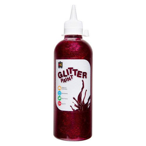 Educational Colours Glitter Paint 500ml Magenta