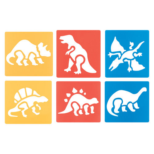 Creative School Supply Dinosaur Stencils Pack of 6
