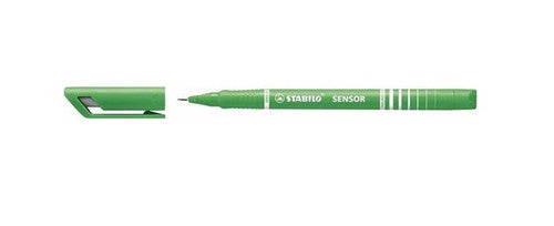 Stabilo Sensor Fineliner 0.3mm Green Box of 10