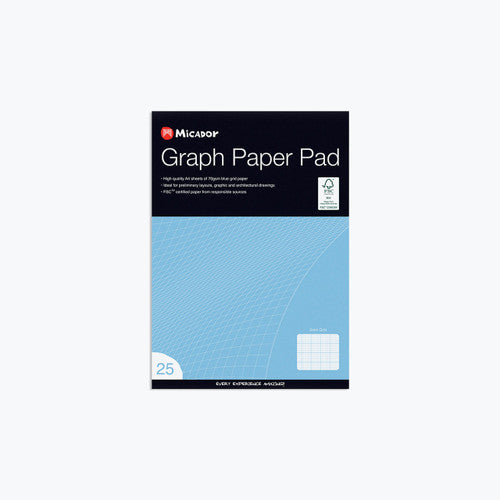 Micador Graph Pad A4 2mm 25 Sheets