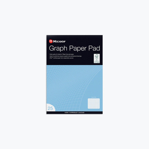 Micador Graph Pad A4 5mm 25 Sheets